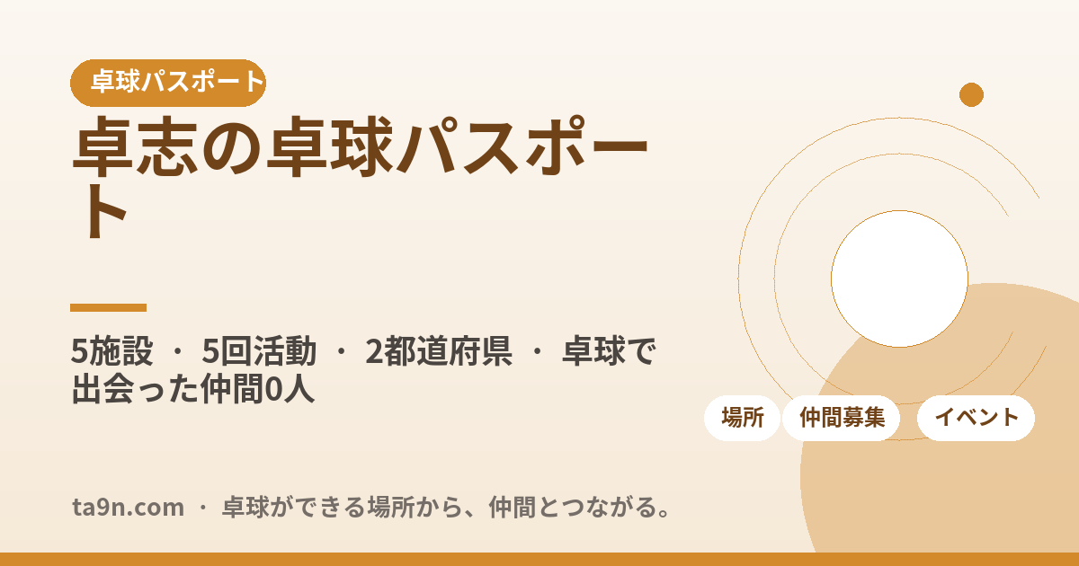 卓志さんの卓球パスポート